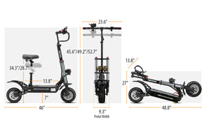 Geometry-of-Teewing-X3-3200W-Dual-Motor-Electric-Scooter