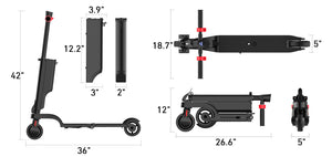 Geometry of teewing x6 electric scooters