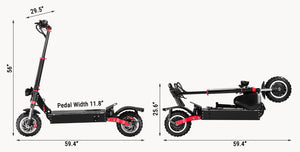 Geometry of Teewing Z4 Sports Scooters