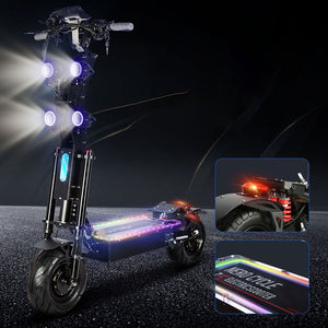 LED Lights of Z5 72V 8000W Dual Motor Electric Scooter for Adults
