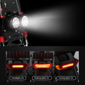 Front and Rear LED Lights Of Teewing Z4 electric scooter 60mph